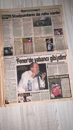 FOTOMAÇ SPOR GAZETESİ - TURKISH NEWSPAPER - DOĞUM GÜNÜ HEDİYESİ  - EKSİKSİZ TAM TAKIM GAZETE -22 MAYIS 2002 ÇARŞAMBA  AZİZ YILDIRIM - ORTEGA - ALMEYDA - WASHINGTON - BATISTUTA - SERGEN YALÇIN - AHMET DURSUN - YILDIRIM DEMİRÖREN - LUCESCU - MONDRAGON - PASCAL NOUMA - MURAT ERDOĞAN - SERDAR TOPRAKTEPE - SADİTTİN SARAN - NİHAT KAHVECİ - ALİ YILDIRIM - HÜSNÜ GÜRELİ - ŞENOL GÜNEŞ - HASAN ŞAŞ - HAKAN ŞÜKÜR - EMRE BELÖZOĞLU - OKAN BURUK - HAKAN ÜNSAL - ADRIANO GALLIANI  BATISTUTA İÇİN FENERBAHÇE BEKLEMEDE: ROMA 15 TRİLYON İSTEDİ, CHELSEA 6 MİLYON DOLAR TEKLİF ETTİ - FENERBAHÇE’DE RÜYA TAKIM: ORTEGA, ALMEYDA VE WASHINGTON İLE AVRUPA HEDEFİ - NİHAT TRANSFERİ İÇİN SADİTTİN SARAN İSPANYA’DA - BEŞİKTAŞ’TA SERGEN VE MONDRAGON TAMAM, NOUMA İÇİN MASAYA OTURULUYOR - GALATASARAY’DA AMBROSINI ISRARI: TERİM KİRALAMA FORMÜLÜNÜ ZORLUYOR - MILAN’DAN RUI COSTA VE SERGINHO İÇİN RET, KUTUZOV VE AMBROSINI İÇİN YEŞİL IŞIK - SERGEN VE AHMET DURSUN ARASINDA 10 NUMARA KAVGASI DEVAM EDİYOR - ŞENOL GÜNEŞ MİLLİ TAKIM