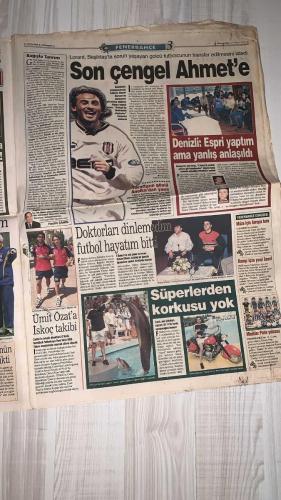 FOTOMAÇ SPOR GAZETESİ - TURKISH NEWSPAPER - DOĞUM GÜNÜ HEDİYESİ  - EKSİKSİZ TAM TAKIM GAZETE -23 MAYIS 2002 PERŞEMBE  AZİZ YILDIRIM - ORTEGA - ALMEYDA - WASHINGTON - SERGEN YALÇIN - AHMET DURSUN - YILDIRIM DEMİRÖREN - HÜSNÜ GÜRELİ - İBRAHİM ALTINSAY - ALİ DÜRÜST - OZHAN CANAYDIN - METE RAZLIKLI - MONDRAGON - MEYRIEU - PASCAL NOUMA - TAYFUN KORKUT - ŞENOL GÜNEŞ - HASAN ŞAŞ - HAKAN ŞÜKÜR - EMRE BELÖZOĞLU - OKAN BURUK - VITALI KUTUZOV - DJALMINHA - CARSTEN JANCKER - NUNO GOMES - BÜLENT TULUN  AZİZ YILDIRIM’I AĞLATTILAR: ŞİRKETLEŞME TANITIMINDA ÜYELERDEN BÜYÜK DESTEK - BEŞİKTAŞ MONDRAGON’U RESMEN ALDI: “ASLAN DEĞİL KARTAL” - BEŞİKTAŞ AYRICA MEYRIEU’YU KİRALADI - GALATASARAY’DA KALE KRİZİ: TERİM PLETIKOSA’YA YÖNELDİ - BEŞİKTAŞ NOUMA İÇİN MASADA: “ÜÇÜNCÜ GOLÜ ATACAĞIZ” - SERGEN: “ARTIK BEŞİKTAŞ’TAYIM, PEŞİMİ BIRAKIN” - GALATASARAY’IN 5 GÖZDESİ: DJALMINHA, JANCKER, KUTUZOV, NUNO GOMES, NANNI - TERİM: “AMBROSINI OLACAK” - CANAYDIN: “HER GALATASARAYLI 100 EURO BAĞIŞ YAPARSA DÜNYA TAKIMI OLURUZ”