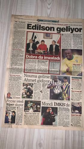 FOTOMAÇ SPOR GAZETESİ - TURKISH NEWSPAPER - DOĞUM GÜNÜ HEDİYESİ  - EKSİKSİZ TAM TAKIM GAZETE -24 MAYIS 2002 CUMA  AZİZ YILDIRIM - ALİ YILDIRIM - ORTEGA - ALMEYDA - WASHINGTON - SERGEN YALÇIN - AHMET DURSUN - YILDIRIM DEMİRÖREN - HÜSNÜ GÜRELİ - İBRAHİM ALTINSAY - ALİ DÜRÜST - OZHAN CANAYDIN - METE RAZLIKLI - MONDRAGON - MEYRIEU - PASCAL NOUMA - MURAT ERDOĞAN - EDILSON - DOBROWSKI - SAMET AYBABA - ŞENOL GÜNEŞ - HASAN ŞAŞ - HAKAN ŞÜKÜR - EMRE BELÖZOĞLU - OKAN BURUK - MC CARTHY  ORTEGA RESMEN FENERBAHÇE’DE: AZİZ YILDIRIM AÇIKLADI, RIVER PLATE TARAFTARLARI PROTESTO ETTİ - ALMEYDA’NIN İMZASI HAFTAYA - FENERBAHÇE’DE RÜYA TAKIM HEDEFİ: ŞAMPİYONLAR LİGİ VE AVRUPA BAŞARISI - GALATASARAY ÇOK KIZGIN: “LUCE’NİN OYUNUNA GELDİK” - MONDRAGON RESMEN BEŞİKTAŞ’TA, MEYRIEU DE KİRALANDI - BEŞİKTAŞ DOBROWSKI VE EDILSON’U DA ALDI - NOUMA ŞOV YAPARAK GELDİ - SERGEN: “ARTIK BEŞİKTAŞ’TAYIM” - GALATASARAY’DA KALE KRİZİ: TERİM PLETIKOSA’YA YÖNELDİ - SAMET AYBABA TRABZONSPOR’DA: “İLK 4’E GİRECEĞİZ” - MİLLİ TAKIM G