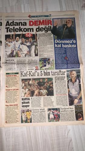 FOTOMAÇ SPOR GAZETESİ - TURKISH NEWSPAPER - DOĞUM GÜNÜ HEDİYESİ  - EKSİKSİZ TAM TAKIM GAZETE -25 MAYIS 2002 CUMARTESİ  AZİZ YILDIRIM - ALİ YILDIRIM - ORTEGA - ALMEYDA - WASHINGTON - SERGEN YALÇIN - AHMET DURSUN - YILDIRIM DEMİRÖREN - HÜSNÜ GÜRELİ - İBRAHİM ALTINSAY - ALİ DÜRÜST - OZHAN CANAYDIN - METE RAZLIKLI - MONDRAGON - ADRIANA (NİŞANLISI) - MEYRIEU - PASCAL NOUMA - TOLGA DOĞANTEZ - SERDAR TOPRAKTEPE - ZAFER - KAAN DOBRA - SAMET AYBABA - ŞENOL GÜNEŞ - HASAN ŞAŞ - HAKAN ŞÜKÜR - EMRE BELÖZOĞLU - OKAN BURUK - MASSIMO MORATTI  ORTEGA RESMEN FENERBAHÇE’DE: JAPONYA’DA DÜNYA MEDYASININ ÖNÜNDE İMZA ATACAK - ALMEYDA’NIN İMZASI HAFTAYA - GALATASARAY SON GÜLEN OLDU: MONDRAGON’U 3.25 MİLYON DOLARA RENKLERİNE BAĞLADI - BEŞİKTAŞ TRANSFERDE DARBE YEDİ: SERGEN VE NOUMA’YA RAĞMEN KALECİYİ KAPTIRDI - MONDRAGON’UN NİŞANLISI ADRIANA: “ŞAMPİYONLAR LİGİ VARKEN BEŞİKTAŞ’A GİTME” - GALATASARAY’IN YENİ HEDEFLERİ: DJALMINHA, JANCKER, KUTUZOV, NUNO GOMES, NANNI - INTER BAŞKANI MORATTI: “OKAN’IN BİZDE KALMASI