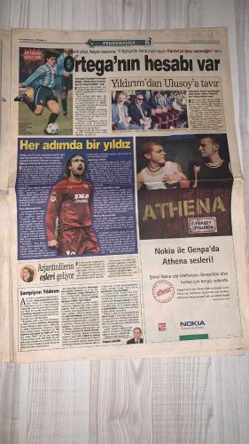 FOTOMAÇ SPOR GAZETESİ - TURKISH NEWSPAPER - DOĞUM GÜNÜ HEDİYESİ  - EKSİKSİZ TAM TAKIM GAZETE -27 MAYIS 2002 PAZARTESİ  AZİZ YILDIRIM - NİHAT ÖZDEMİR - ALİ YILDIRIM - ORTEGA - ALMEYDA - WASHINGTON - BATISTUTA - SERGEN YALÇIN - AHMET DURSUN - YILDIRIM DEMİRÖREN - HÜSNÜ GÜRELİ - İBRAHİM ALTINSAY - ALİ DÜRÜST - OZHAN CANAYDIN - MONDRAGON - TOLGA DOĞANTEZ - SERDAR TOPRAKTEPE - ZAFER - KAAN DOBRA - SAMET AYBABA - ŞENOL GÜNEŞ - HASAN ŞAŞ - HAKAN ŞÜKÜR - EMRE BELÖZOĞLU - OKAN BURUK - BERKANT - HIDAYET TÜRKOĞLU - MASSIMO MORATTI - DİMİTRİ KHLESTOV  ADIM ADIM BATIGOL: FENERBAHÇE’NİN 3 AŞAMALI TRANSFER PLANI - ORTEGA VE ALMEYDA İMZAYA HAZIR, BATISTUTA İÇİN GELİR STRATEJİSİ - NİHAT ÖZDEMİR: “10 NUMARA ORTEGA’NIN” - GALATASARAY VE BEŞİKTAŞ MONDRAGON KAVGASINDA İKİSİ DE KAYBETTİ: CİMBOM PARA, KARTAL PRESTİJ - ALİ DÜRÜST TELEFONLA İŞİ BİTİRDİ - SİNAN ENGİN: “DANSÖZ MONDRAGON” - GALATASARAY’IN HEDEFİNDE DJALMINHA, JANCKER, KUTUZOV, NUNO GOMES VE NANNI - CANAYDIN: “JANCKER İÇİN SON ATAK” - INTER BAŞKAN