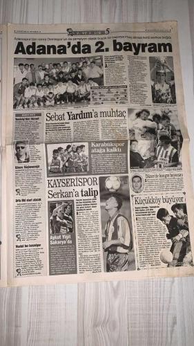 FOTOMAÇ SPOR GAZETESİ - TURKISH NEWSPAPER - DOĞUM GÜNÜ HEDİYESİ  - EKSİKSİZ TAM TAKIM GAZETE -29 MAYIS 2002 ÇARŞAMBA  AZİZ YILDIRIM - ALİ YILDIRIM - ORTEGA - ALMEYDA - WASHINGTON - SERGEN YALÇIN - AHMET DURSUN - YILDIRIM DEMİRÖREN - HÜSNÜ GÜRELİ - İBRAHİM ALTINSAY - ALİ DÜRÜST - OZHAN CANAYDIN - MONDRAGON - OSCAR CORDOBA - PASCAL NOUMA - EMRE BELÖZOĞLU - OKAN BURUK - HAKAN ŞÜKÜR - YILDIRAY BAŞTÜRK - LUCIO - MUSTAFA DENİZLİ - RAPAIÇ - SERGI - KHLESTOV - HAKAN BİLAL KUTLUALP - PABLO COSANTINA  CİMBOM’DA SERGI SESLERİ: TERİM, BARCELONA’NIN SOL KANAT OYUNCUSU SERGI İLE ANLAŞTI - GALATASARAY EMRE VE OKAN’I SİLDİ: “TARİHİ YASAK” - MUSTAFA DENİZLİ: “TÜRKİYE SÜRPRİZ TAKIM OLMAZ, KUPAYI ALABİLİR” - BEŞİKTAŞ MONDRAGON’U ALAMADI, CORDOBA İLE ANLAŞTI - PASCAL NOUMA İMZAYA HAZIR - FENERBAHÇE ORTEGA FORMASINI SATIŞA SUNDU, YOĞUN İLGİ VAR - ORTEGA VE ALMEYDA İÇİN ALİ YILDIRIM JAPONYA’YA GİDİYOR - ORTEGA’NIN MENAJERİ OLDUĞUNU İDDİA EDEN PABLO COSANTINA GERİLİM YARATTI, FENERBAHÇE: “BON-SERVİSİ ALDIK,