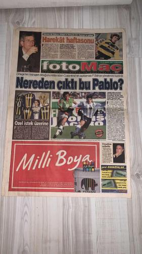 FOTOMAÇ SPOR GAZETESİ - TURKISH NEWSPAPER - DOĞUM GÜNÜ HEDİYESİ  - EKSİKSİZ TAM TAKIM GAZETE -29 MAYIS 2002 ÇARŞAMBA  AZİZ YILDIRIM - ALİ YILDIRIM - ORTEGA - ALMEYDA - WASHINGTON - SERGEN YALÇIN - AHMET DURSUN - YILDIRIM DEMİRÖREN - HÜSNÜ GÜRELİ - İBRAHİM ALTINSAY - ALİ DÜRÜST - OZHAN CANAYDIN - MONDRAGON - OSCAR CORDOBA - PASCAL NOUMA - EMRE BELÖZOĞLU - OKAN BURUK - HAKAN ŞÜKÜR - YILDIRAY BAŞTÜRK - LUCIO - MUSTAFA DENİZLİ - RAPAIÇ - SERGI - KHLESTOV - HAKAN BİLAL KUTLUALP - PABLO COSANTINA  CİMBOM’DA SERGI SESLERİ: TERİM, BARCELONA’NIN SOL KANAT OYUNCUSU SERGI İLE ANLAŞTI - GALATASARAY EMRE VE OKAN’I SİLDİ: “TARİHİ YASAK” - MUSTAFA DENİZLİ: “TÜRKİYE SÜRPRİZ TAKIM OLMAZ, KUPAYI ALABİLİR” - BEŞİKTAŞ MONDRAGON’U ALAMADI, CORDOBA İLE ANLAŞTI - PASCAL NOUMA İMZAYA HAZIR - FENERBAHÇE ORTEGA FORMASINI SATIŞA SUNDU, YOĞUN İLGİ VAR - ORTEGA VE ALMEYDA İÇİN ALİ YILDIRIM JAPONYA’YA GİDİYOR - ORTEGA’NIN MENAJERİ OLDUĞUNU İDDİA EDEN PABLO COSANTINA GERİLİM YARATTI, FENERBAHÇE: “BON-SERVİSİ ALDIK,
