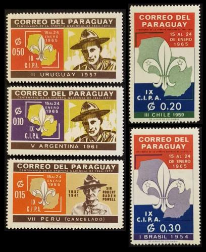 +++ PARAGUAY IX. İZCİLİK KAMPI      1965   - DAMGASIZ