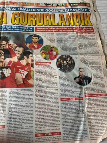 FOTOMAÇ SPOR GAZETESİ - TURKISH NEWSPAPER - DOĞUM GÜNÜ HEDİYESİ  - EKSİKSİZ TAM TAKIM GAZETE - 1 OCAK 2009 SAYI:11 - ILYAS TANER RECEP AYDOĞANLI NECIP ÇANKÇI FUAT KÖKTAŞ KEMAL BÜYÜKAKIN MILAN BAROS AYHAN AKMAN MEHMET YILDIZ MURAT OZYER ERMAN KUNTER KORAY MINCINOGLU ORHUN ENE TOLUNAY KAFKAS HALIL ÜNAL - SUPERBELL LIG BANK ASYA 1. LIG TFF 2. LIG 3. LIG O GOLCÜLER BOLU'YA KESKIN NISANCI BORDEAUX'YU ELERIZ FORVET SART - GALATASARAY FENERBAHÇE BEŞIKTAŞ TRABZONSPOR SAMSUNSPOR KAYSERISPOR ESKISEHIRSPOR KONYA ANKARASPOR SIVASSPOR - GALATASARAY 2-1 FENERBAHÇE