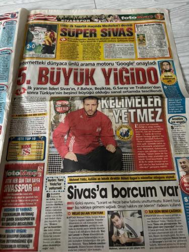 FOTOMAÇ SPOR GAZETESİ - TURKISH NEWSPAPER - DOĞUM GÜNÜ HEDİYESİ  - EKSİKSİZ TAM TAKIM GAZETE - 05 OCAK 2009 SAYI:5 - MUSTAFA DENIZLI SERDAR KURTULUŞ ERTUĞRUL SAĞLAM SIVOK NOBRE TORAMAN BOBO UĞUR EKREM DAĞ ALI EREN OLGUN PEKER BAYRAM AKGÜL ABDURRAHMAN YAKUT ADNAN ÖKTÜREN SEDAT ÖZBAĞ ÖZCAN KIZILTAN - KULÜBEDEN ÇIKACAĞIM GENÇLER GALIP GERİ SAYIM MEDYAYA TAVIR ALDI GÖZDELER DEĞİŞTİ SİVAS MODELI MARAŞ'TA TEMİZLİK ŞOK GELİŞME ADANA AL'A EMANET CANAVAR ALTAY'I YEDİ - BEŞİKTAŞ KAYSERİ PENDİKSPOR VAN BLD ALTAY FETHİYE ÇANKIRI GAZİOSMANPAŞA SARIYER TÜRK TELEKOM ADIYAMAN BOZÜYÜK OF GİRESUN SİVASSPOR DİYARBAKIRSPOR ANTALYASPOR BOLUSPOR - BEŞİKTAŞ U14 2-0 PENDİKSPOR ALTAY 0-2 VAN BLD FETHİYE 3-2 ÇANKIRI GAZİOSMANPAŞA 2-2 SARIYER TÜRK TELEKOM 4-3 ADIYAMAN BOZÜYÜK 1-1 OF