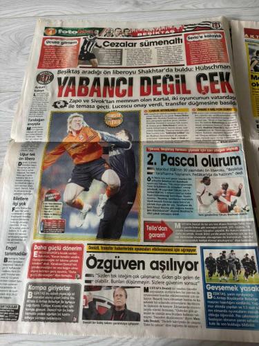 FOTOMAÇ SPOR GAZETESİ - TURKISH NEWSPAPER - DOĞUM GÜNÜ HEDİYESİ  - EKSİKSİZ TAM TAKIM GAZETE - 05 OCAK 2009 SAYI:5 - MUSTAFA DENIZLI SERDAR KURTULUŞ ERTUĞRUL SAĞLAM SIVOK NOBRE TORAMAN BOBO UĞUR EKREM DAĞ ALI EREN OLGUN PEKER BAYRAM AKGÜL ABDURRAHMAN YAKUT ADNAN ÖKTÜREN SEDAT ÖZBAĞ ÖZCAN KIZILTAN - KULÜBEDEN ÇIKACAĞIM GENÇLER GALIP GERİ SAYIM MEDYAYA TAVIR ALDI GÖZDELER DEĞİŞTİ SİVAS MODELI MARAŞ'TA TEMİZLİK ŞOK GELİŞME ADANA AL'A EMANET CANAVAR ALTAY'I YEDİ - BEŞİKTAŞ KAYSERİ PENDİKSPOR VAN BLD ALTAY FETHİYE ÇANKIRI GAZİOSMANPAŞA SARIYER TÜRK TELEKOM ADIYAMAN BOZÜYÜK OF GİRESUN SİVASSPOR DİYARBAKIRSPOR ANTALYASPOR BOLUSPOR - BEŞİKTAŞ U14 2-0 PENDİKSPOR ALTAY 0-2 VAN BLD FETHİYE 3-2 ÇANKIRI GAZİOSMANPAŞA 2-2 SARIYER TÜRK TELEKOM 4-3 ADIYAMAN BOZÜYÜK 1-1 OF