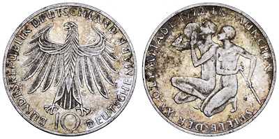 ALMANYA 1972 YILI 10 MARK HATIRA GÜMÜŞ ÇİL - 15.7 GR.