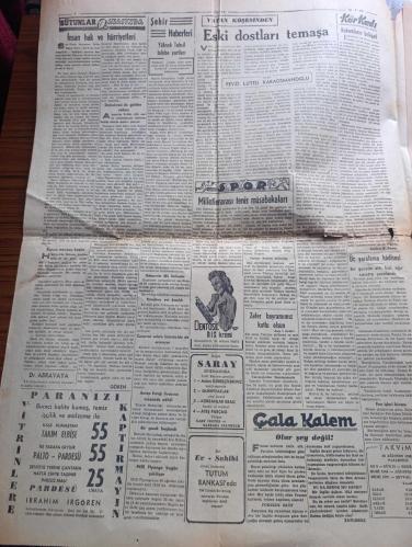 Vatan Gazetesi - Turkish Newspaper - 30 Ağustos 1948 - doğru ve eğri yollar yazan Ahmet Emin Yalman Başmakale - Zafer bayramımız kutlu olsun - Zaferin 26 ıncı yıldönümü bugün dumlupınar'da ve bütün Türkiye'de heyecanla kutlanıyor - 30 Ağustos resim - 30 Ağustos zaferi bugün bütün yurtta olduğu gibi İstanbul'da da büyük merasimle kutlanacaktır - hazırlanan programa göre bugün saat 9.30'da orduevinde tebrikler kabul edilecektir - Zafer Bayramı programı sebebiyle Taksim'e gidilecek ve saat 10.15'te İstiklal Marşı ile direğe bayrak çekilerek merasim başlayacaktır - İstanbul Üniversitesi talebelerinden 30 kişilik bir grup Dün hukuk fakültesi doçentlerinden Bülent Davranın Başkanlığında Dumlupınar'a gitmişlerdir - 30 Ağustos Zafer Bayramı münasebeti ile Şişli Maçka ve Kurtuluş ile Tepebaşı tünel arasında tramvay ve otobüs seferleri tören boyunca tatil edecektir - radyo programı - bulmaca - Işık lisesi öğrenci kayıtları devam etmektedir - limanımıza gelen ve giden vapurlar - 30 Ağustos 1922