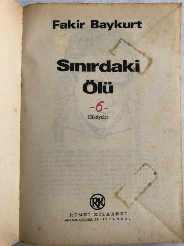 Sınırdaki Ölü