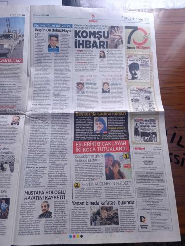 Milliyet Gazetesi - Turkish Newspaper - 19 Mayıs 2020 - Kurtuluş ateşi 101 yıl önce bugün yandı - 19 Mayıs Atatürk'ü anma ve gençlik ve spor bayramınız kutlu olsun - Bandırma vapuru kaptanı İsmail hakkı'nın gözünü Mustafa kemal'den ayırma bu halkın tek umudu o Paşa sana emanet dediği kişi kamarot Hacı Tevfik'in torunu Mustafa Kemal Ulusu ailenin 3 kuşak koruduğu hatıraları milliyete anlattı - 19 Mayıs 1919'da Samsun'a ayak 9. Ordu kıtalar müfettişi Mustafa Kemal Paşa'nın 25 Mayıs sabaha havza'ya gitmek için bindiği araç arızalandı - Mustafa Kemal köye Dağ başını duman almış marşını söyleyerek girdi - 81 ilin tamamında sokak kısıtlaması bayram evde - Küçükçekmece Belediye Başkanı Kemal Çebi 19 Mayıs kutlaması - Ankara Üniversitesi radyosu Atatürk'ün sevdiği şarkıları çalacak - 25 limanında bayrak töreni - Cumhurbaşkanı Recep Tayyip Erdoğan ışığımız umudumuz geleceğimiz sevgili gençler 19 Mayıs'taki Milli mücadele ruhunu sizlerde görüyorum - 19 Mayıs 1919