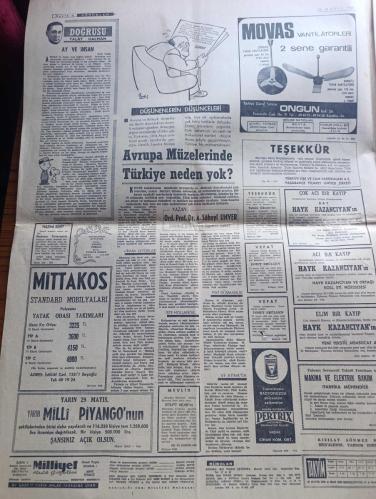 Milliyet Gazetesi - Turkish Newspaper - 28 Mayıs 1969 - Cumhurbaşkanı Cevdet Sunay 27 Mayıs mesajı yayınladı - 27 Mayıs'ın 9. Yılında Turhan Emeksiz büstü Fotoğrafı - 27 Mayıs törenle kutlandı - Ordu gençlik polis ve halk kol kola 27 Mayıs yürüyüşünde fotoğraf - Anıtkabir'de Devrim şehitleri için saygı duruşu yapıldı - 27 Mayıs Cumhuriyet ve anayasa bayramı dün bütün Türkiye'de dış temsilciliklerimizde ve Kıbrıs'a törende kutlanmıştır - Anıtkabir'de töreninin başlamasını bekleyen İsmet İnönü ve General şapkaları Fotoğrafı - Necmettin Erbakan başkanlık koltuğuna oturdu fotoğraf - Ay'a gitmek için engel kalmadı - 50 yıl 19 Mayıs 1919 19 Mayıs 1969 yazar Refik Necdet Aktaş - Rüçhan Çamay Almanya'da renkli televizyona çıktı Fotoğrafı - 6. Antalya film festivali - Muzaffer Tema ilk defa bir jüride yer alıyor fotoğraf - Jover Cemal Kamacı Avrupa'nın iki numaralı boksörüdür - Galatasaray şampiyon yazan  Kaloperoviç - Metin Oktay- Fenerbahçe kulübü başkanı Faruk Ilgaz - 27 Mayıs 1960
