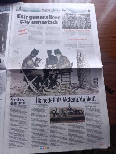 Milliyet Gazetesi - Turkish Newspaper - 30 Ağustos 2022 - zafere giden yol şanlı destan 100 yaşında - İlber Ortaylı Atatürk olmasaydı zafer de olmazdı - İstanbul'un işgal günlerinde buruk bir aşk hikayesi ya Nazan Ya Vatan - istihbarat cephesinin gizli kahramanları - başkomutan Atatürk Ruslara gücünü göstermek istedi fotoğraflar - Yunanistan Vahdettin için özel devlet kuracaktı - Büyük taarruz anne duası ile başladı - kocatepe'deki anıt fotoğrafın hikayesi - büyük Mareşal Fevzi Çakmak büyük taarruzu anlatıyor üzüm çuvalının üzerinde yattık - büyük taarruzu komutanlar anlatıyor - büyük direnişin efsane kadınları - Atatürk'ün çizimi ile Büyük taarruz - ABD'lilerin gözünden büyük taarruz Atatürk Yunan ordusunu gafil avladı - Megali İdea hayalinden idam sehpasına - Atatürk rüyamda Sultan Alparslan'ı gördüm - milli mücadelenin edebiyatı yansıması - Yakup Kadri Karaosmanoğlu Milli Savaş hikayeleri - mizah cephesi istanbul'daydı - müjdeyi Fransız telsiz duyurdu - 30 Ağustos 1922