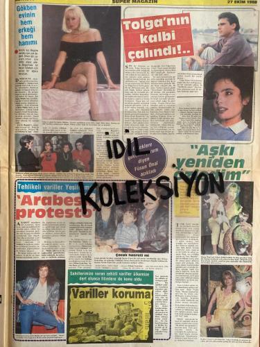 İSTANBUL SÜPER GAZETE AKTÜALİTE POLİTİK VE MAGAZİN GAZETESİ - DOĞUM GÜNÜ HEDİYESİ (TURKİSH - NEWSPAPER) - 27 EKİM 1988 - TAM TAKIM 12 SAYFADIR -Songül Ükü-Cemil Akçaboğaz-Erdem Eğilmez-Müjde Ar-Gökben-Begüm Mutluay-Kaya Mutluay-Tolga Savacı-Esra Sümer-Füsun Önal-Orhan Gencebay-Melik Özkan-Gökhan Gencebay-Müjdat Gezen-Cenk Koray-Koray Aşuhan-K Ceylan-Seyyal Taner-Gülsen Bubikoğlu-Türker İnanoğlu-Hanifi Açıkgöz-Belkıs Akkale-Barış Manço-Banu Alkan-Salih Güney-Hanefi Gürbüz-Yunus Bülbül-Aydan Şener-Ecem-Ayhan Işık-Fazıl Durukan-Candaş Demiroğlu-Filiz Peker-Füsun Seymen-Ömer Temel-Marko Çukuri-Jeanp Moesch-Elia Ovadia-Funda Özkan-Engin Güzaltan-Ayse Güzaltan-Melda Özdoğuran-Özkan Kaymak-İlhan Şeşen-Ferhan Şensoy-Gündoğarken-Tülay Saygın-Bülent Ersoy-Zafer Dilek-Nevzat Alkan-Reyman Eray-Ali Sezgin-Saim Yavuz-Yeni Türkü-Derya Köroğlu-Selim Atakan-Can Yücel-Fuat Oburoğlu-Ahmet Kaya-Selda-Mine Koşan-Burhan Çaçan-Orhan Gencebay-Yusuf Nalkesen-Müslüm Gürses-Camran Sabri-Mustafa Açıksöz-Bülent Er