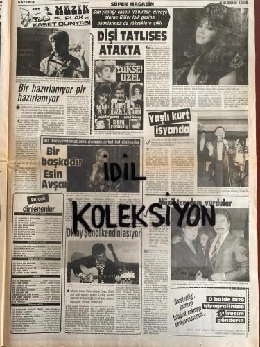 İSTANBUL SÜPER GAZETE AKTÜALİTE POLİTİK VE MAGAZİN GAZETESİ - DOĞUM GÜNÜ HEDİYESİ (TURKİSH - NEWSPAPER) - 3 KASIM 1988 - TAM TAKIM 12 SAYFADIR -Füsun Erbulak-Altan Erbulak-Ülkü Erakalın-Yahya Kral-Gülşen Işık-Yahya Demirel-Sadi Bey-Gülşen Hanım-Ayselgül Dinçkok-Ömer Bey-Necla Nazır-Ünal Küpeli-Yalçın Gülhan-Zeynel-Necla-Ahu Tuğba-Osman Soyer-Nükhet Duru-Dikran Masis-Nilüfer-Seda Sayan-Rıdvan-Nesli Özsoy-Sibel Can-Mete Küçükberber-İbrahim Tatlıses-Selçuk Ural-Hakan Ural-Lokman Kondakçı-Ajda Pekkan-Ali Bars-Sibel Barış-Tamer Taylan-Fahrettin Arslan-Mustafa Taylan-Oya Aydoğan-Neşe Aksoy-Serpil Çakmak-Levla Adalı-Oktay Oran-Asım Ekren-Zeynep Özal-Cemil Akçaboğaz-Faruk Canan Tınaz-Yüksel Uzel-Arzu Atalay-Nil Ünal-Ülkü Erakalın-Müjdat Gezen-Cenk Koray-Elma-Yaşar Güner-Gülay-İsmail Saymaz-Ayla-Leyla Adalı-Arif-Burhanettin-Gülşen Bubikoğlu-Hülya Avşar-Güler Işık-Yüksel Uzel-Ahmet Özhan-Soner Yalçın-Serpil Çakmaklı-Esin Avşar-Taner Şener-Oktay Şenol-Orhan Gencebay-Seyyal Taner-Abdullah Şahin-Re