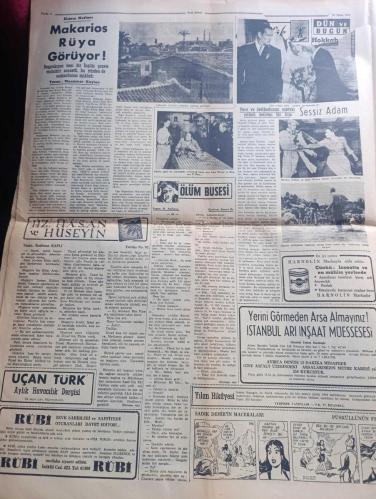 Yeni Sabah Gazetesi - Turkish Newspaper - 23 Nisan 1954 - hakimiyet-i milliye ve çocuk Bayramı - 23 Nisan dolayısıyla bugün memleketin her tarafında törenler ve şenlikler yapılacak - 23 Nisan Bayram tatili resmen Dün öğleden sonra başlamış okullar ve resmi daireler tatil olunmuştur - 23 Nisan dolayısıyla Çatalca ilçesi yavru kurtlarının 2 yıllık çalışmalarına halka göstermek için ilçe merkezinde 24 Nisan günü büyük bir tören yapılacaktır - Milli hakimiyet ve çocuk bayramı münasebeti ile çocuk esirgeme kurumu başkanı adliye vekili Osman Şevki Çiçekdağ Türk çocuklara hitaben bir mesaj neşretmiştir - Refik Koraltan'ın damadı Haluk Timurtaş Demokrat Parti sayesinde dinimize kavuştuk dedi - İsmet İnönü Kayseri'de kendisini tehdit edenlere şu cevabı verdi İsmet İnönü'nün ölüsü dirisinden kuvvetlidir - Allahu ekber Tanrı uludur partileri - başvekil Adnan Menderes seçim için tanrıya niyaz etti - Osman Bölükbaşı Demokrat Parti çeşme ve köprü yapmak için kurulmadı dedi -Zeki Müren- 23 Nisan 1920