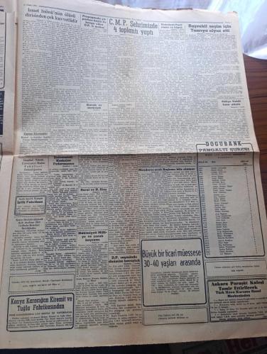 Yeni Sabah Gazetesi - Turkish Newspaper - 23 Nisan 1954 - hakimiyet-i milliye ve çocuk Bayramı - 23 Nisan dolayısıyla bugün memleketin her tarafında törenler ve şenlikler yapılacak - 23 Nisan Bayram tatili resmen Dün öğleden sonra başlamış okullar ve resmi daireler tatil olunmuştur - 23 Nisan dolayısıyla Çatalca ilçesi yavru kurtlarının 2 yıllık çalışmalarına halka göstermek için ilçe merkezinde 24 Nisan günü büyük bir tören yapılacaktır - Milli hakimiyet ve çocuk bayramı münasebeti ile çocuk esirgeme kurumu başkanı adliye vekili Osman Şevki Çiçekdağ Türk çocuklara hitaben bir mesaj neşretmiştir - Refik Koraltan'ın damadı Haluk Timurtaş Demokrat Parti sayesinde dinimize kavuştuk dedi - İsmet İnönü Kayseri'de kendisini tehdit edenlere şu cevabı verdi İsmet İnönü'nün ölüsü dirisinden kuvvetlidir - Allahu ekber Tanrı uludur partileri - başvekil Adnan Menderes seçim için tanrıya niyaz etti - Osman Bölükbaşı Demokrat Parti çeşme ve köprü yapmak için kurulmadı dedi -Zeki Müren- 23 Nisan 1920