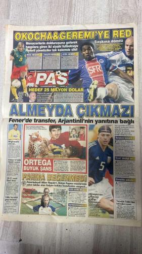 PAS SPOR GAZETESİ - 16 HAZİRAN 2002 - SUPER ORTEGA HAFTASI - HEYECAN BAŞLADI - ASLAN İŞTAHLANDI - NOUMA'NIN SON ŞANSI - YARIN SON GÜN - GO HASAN GO TURKEY - ŞAMPİYONU AĞLATTILAR - AVRUPA'DA DA BİZİ TUTAMAZLAR - RİZE'DE CENGİZ DEVRİ - DAYAĞI HAKEDERİZ - YAVRU KARTALLAR UÇMAYA HAZIR - HEMSAMBACI - OKAN ARTIK GİZLEMİYOR - TAMER'İ ANLAYAMADIK - İNGİLTERE GOL OLDU YAĞDI - MİLLİLER ÖSS SINAVINDA - GÜNEŞ COŞTU - TARİHİ MAÇIMIZI COLLINA YÖNETECEK - DÜNYANIN EN İYİ 16 TAKIMI - OKOCHA VE GEREMI'YE RED - HEDEF 25 MİLYON DOLAR - ORTEGA ÇIKMAZI - OLISADEBE ATAĞI - GÖZTEPE'YE GENÇLİK AŞISI - ELAZIĞ'DA KADER GÜNÜ - ORTEGA - ŞENOL GÜNEŞ - NUNO GOMES - RUI COSTA - JANCKER - NOUMA - MELEK DÜREN - FATIH TERIM - HASAN ŞAŞ - MUSTAFA UYAR - KEREM TUNCER - MAHMUT MALAY - EKREM CENGİZ - TUNCAY MATARACI - TATKAN MATARACI - NECATİ TUZCU - BAHATTİN - LOKMAN BULUT - HASAN YALÇINKAYA - KEMAL KARAHAN - MÜJDAT YETKİNER - İBRAHİM - ÖYKÜ TOPAL - DAUM - SERPİL HAMDİ TÜZÜN - ÖMER GÜLEN - SEYİT ATEŞ - OKAN AK