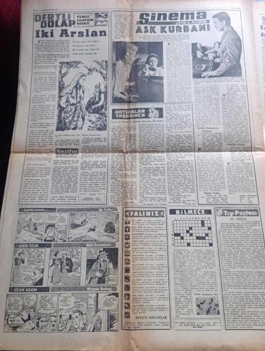 Yeni Sabah Gazetesi - Turkish Newspaper - 23 Nisan 1960 - 23 Nisan Atatürk ve Türk bayrağı resim - bugün milli hakimiyet ve çocuk bayramı kutluyoruz - 23 Nisan dolayısıyla saat 10 da Taksim  Barbaros meydanları ile Vefa Fenerbahçe stadlarında merasim yapılacak - 23 Nisan dolayısıyla vilayet belediye siyasi partiler çocuk esirgeme kurumu ilkokul yoksul çocuklara yardım cemiyeti Kızılay Türk Hava kurumu temsilcileri ile yavrukurt ve ilkokul son sınıf öğrencilerinin katılacakları merasimlere sabah saat 10 da başlanacaktır - Ankara'da çocuk bayramının programı - Ankara orduevinde ve hariciye köşkünde birer çocuk balosu verilecek ve Anıtkabir bugüne mahsus olmak üzere saat 17.00'den sonra da ziyaretlere açılacak - sinema aşk kurbanı - Galatasaray Karşıyaka maçı - Fenerbahçe Ankaragücü maçı - Fikret Kırcan yeni bir Fenerbahçe yapacağız - Galata köprüsü dün de açılamadı - başvekil Adnan Menderes Amerikan büyükelçisi ile uzun bir görüşme yaptı - 23 Nisan 1920