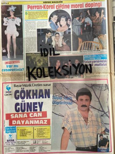 İSTANBUL SÜPER GAZETE AKTÜALİTE POLİTİK VE MAGAZİN GAZETESİ - DOĞUM GÜNÜ HEDİYESİ (TURKİSH - NEWSPAPER) - 10 KASIM 1988 - TAM TAKIM 12 SAYFADIR -Serpil Çakmaklı-Turan Çevik-Nazan Şoray-Sedef Bozok-Deniz Akbulut-Necdet Ulucan-Neşe Aksoy-Zafer Seda-Zerrin Özer-Olay Özbalcı-Şebnem Soylu-Zeki Müren-Mesut Mertcan-Perran Kutman-Berna Kanat-Özden Sarıtaş-Zeynep Aksu-Gökhan Güney-Fato Girik-Didem-Kayahan-Cahide Sonku-Rutkay Aziz-Hakan Kalkavan-Ahu Tuğba-Nur Aksoy-Aslıhan Öncü-Banu Alkan-Hülya Avşar-Hülya Erkan-Entel Aziz Üstel-Buğra Bilgin-Serpil Çakmaklı-Nazan Şoray-Hüsnü Kocabıyık-Levent Kırca-Tevfik Fikret Tüfekçi-Ahmet Özden-Ali Ekber Özcan-Selim Sayılgan-Hülya Avşar-İbrahim Tatlıses-Hülya Avşar-Ayşegül Aldinç-Harun Kolçak-Deniz Türkali-Gökhan Güney-Burhan Çaçan-Maya Topaloğlu-Fatoş Çal-Vehbi Koç-Hüseyin Bayraktar-Mustafa Tınaz Titiz-Turgut Özal-Muhsin Ertuğrul-İsmet Ay-Nedret Taciroğlu-Villi Hayati Kamhi-Franco Debenedetti-Muzaffer Bozanoğlu-Müslüm Uygun-Sevgi Uygun-Bedrettin Dalan
