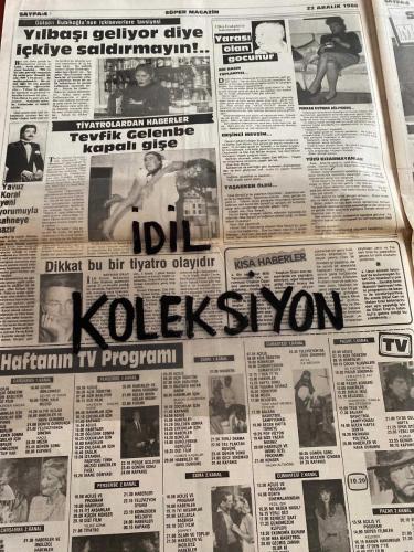 İSTANBUL SÜPER GAZETE AKTÜALİTE POLİTİK VE MAGAZİN GAZETESİ - DOĞUM GÜNÜ HEDİYESİ (TURKİSH - NEWSPAPER) - 22 ARALIK 1988 - TAM TAKIM 12 SAYFADIR -Songül Ülkü-Selen Büke-Kadir İnanır-Müfit Çetin-Sevtap Parman-Belkıs Akkale-İzzet Altınmeşe-Neşe Aksoy-Leyla Önder-Metin Akpınar-Zeki Alasya-Zerrin Özer-Okay Özbalcı-Çiğdem Işıbilir-Hale Soygazi-Barış Pirhasan-Cahide Sonku-Nükhet Duru-Ferdi Tayfur-Türkan Şoray-Yağmur-Uğur Yücel-Bülent Ecevit-Turgut Özal-Süleyman Demirel-Zeki Müren-Nilüfer-Halim Gökhan-Yonca Evcimik-Nazan Şoray-Tunç Çevik-Serpil Çakmaklı-Türkan Şoray-Cihan Ünal-Cem Özer-Selin Dilmen-Hülya Sözer-Gölcüklü Jale-Yeliz-Edip Akbayram-Banu-Arif Susam-Devran Çağlar-Enver Merallı-Rahmi Saltuk-Güpürüm-Ülkü Erakalın-Gülşen Bubikoğlu-Nükhet Duru-Bülent Ersoy-Yüksel Uzel-Ayşe Tunalı-Ümit Uzun-Ferhat Tunç-Burhan Çaçan-Mustafa Küçük-Hülya Süer-Nezahat Demet-Necla Akben-Güler Işık-Mine Koşan-Selahattin Demirtaş-Sibel Can-Sevgi Aksoy-Uğur Bayar-Attila Kaya-Zihni Cinan-Grup Yek-Vitali Hakko-Bel