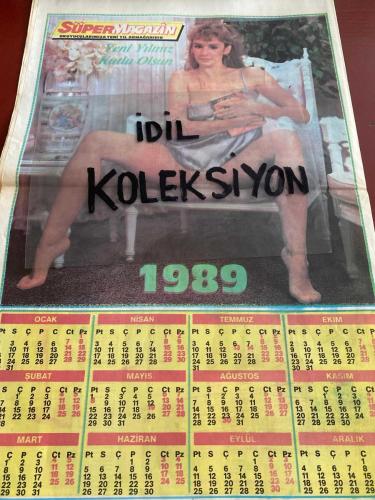 İSTANBUL SÜPER GAZETE AKTÜALİTE POLİTİK VE MAGAZİN GAZETESİ - DOĞUM GÜNÜ HEDİYESİ (TURKİSH - NEWSPAPER) - 29 ARALIK 1988 - TAM TAKIM 12 SAYFADIR - 1989 Takvimi-Yasemin Evcim-Oya Aydoğan-Latif Demirci-Latif Çakıcı-Latif Bey-Esra Sümer-Yeşim Özen-Nilgün Ersoy-Emrah-Devran Çağlar-Dil Caner-Yıldırım Caner-Aydın Gürbüz-Hikmet Ekim-Esmer Günler-Nilüfer-İbrahim Erkal-Zerrin Özer-Seco Eserler-Barış Manço-Bülent Ersoy-Yüksel Uzel-Ayşe Tunalı-C.Sanatçılar-Ahmet Özhan-Burhan Çaçan-Baki Altmışbeş-Mustafa Küçük-Hülya Süer-Nezahat Demet-Güler Işık-Mine Koşan-Sibel Can-Selahattin Özdemir-Sevgi Aksu-Ceylan-Devran Çağlar-İbrahim Tatlıses-Mehmet Dalmaz-Kadir İnanır-Canan Yaka-Nil Ünal-Arif Susam-Şahin Özer-Osman İmseveroğlu-Hakkı İmrene-Sıtkı Acım-Celal-Tolga Savacı-Seda Sayan-Avşar Kızı-Fahrettin Aslan-Sinema Ağa-Rana Solak-Erol Solak-Ava Gittiler-Orhan Gencebay-Müjde Ar-Şener Şen-Gönül Yazar-Türkan Şoray-Cem Duna-Sayın Kenan Evren-Orhan Erkalın-Aysel Gürsoy-Lütfü Akad-Reyman Eray-Hakan M. Çubuk-Moğol