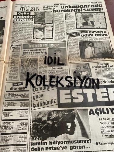 İSTANBUL SÜPER GAZETE AKTÜALİTE POLİTİK VE MAGAZİN GAZETESİ - DOĞUM GÜNÜ HEDİYESİ (TURKİSH - NEWSPAPER) - 29 ARALIK 1988 - TAM TAKIM 12 SAYFADIR - 1989 Takvimi-Yasemin Evcim-Oya Aydoğan-Latif Demirci-Latif Çakıcı-Latif Bey-Esra Sümer-Yeşim Özen-Nilgün Ersoy-Emrah-Devran Çağlar-Dil Caner-Yıldırım Caner-Aydın Gürbüz-Hikmet Ekim-Esmer Günler-Nilüfer-İbrahim Erkal-Zerrin Özer-Seco Eserler-Barış Manço-Bülent Ersoy-Yüksel Uzel-Ayşe Tunalı-C.Sanatçılar-Ahmet Özhan-Burhan Çaçan-Baki Altmışbeş-Mustafa Küçük-Hülya Süer-Nezahat Demet-Güler Işık-Mine Koşan-Sibel Can-Selahattin Özdemir-Sevgi Aksu-Ceylan-Devran Çağlar-İbrahim Tatlıses-Mehmet Dalmaz-Kadir İnanır-Canan Yaka-Nil Ünal-Arif Susam-Şahin Özer-Osman İmseveroğlu-Hakkı İmrene-Sıtkı Acım-Celal-Tolga Savacı-Seda Sayan-Avşar Kızı-Fahrettin Aslan-Sinema Ağa-Rana Solak-Erol Solak-Ava Gittiler-Orhan Gencebay-Müjde Ar-Şener Şen-Gönül Yazar-Türkan Şoray-Cem Duna-Sayın Kenan Evren-Orhan Erkalın-Aysel Gürsoy-Lütfü Akad-Reyman Eray-Hakan M. Çubuk-Moğol
