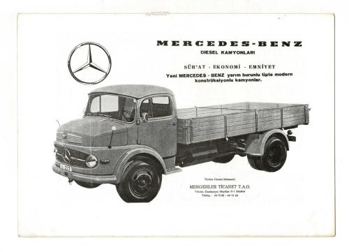 Motor Mecmuası 'Mercedes Benz Dizel Kamyonları, Caterpillar D9 Traktör, Jeep Arazi Vasıtası, İsveç Gislaved Lastikleri ve Fay Resimli Reklam NDR101577