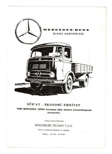 Motor Mecmuası 'Mercedes Benz Dizel Kamyonları, Caterpillar D9 Traktör, Jeep Arazi Vasıtası, İsveç Gislaved Lastikleri ve Fay Resimli Reklam NDR101577