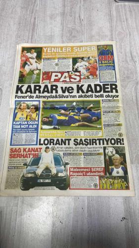 PAS SPOR GAZETESİ - 01 TEMMUZ 2002 - CIMBOM İÇİN GİDEBİLİRİM - BÜLENT: 'SON SÖZ TERİM'İN' - BALİÇ: ESKİ BALİÇ İÇİN SÖZ VERİYORUM - 6 TEMMUZ'DA YENİDEN DOĞARIZ - CİMBOM NANNİ'Yİ KESİN BİTİRECEK - FELİPE: SAMBANIN KRALINI YAPARIM - PİNTO DA İMZA İÇİN İSTANBUL'DA - GÖZLER ALPAY'DA - KÜREKCİLER'E 8 BİRİNCİLİK - SARR: ASLAN'A ÇABUK ISINDIM - YENİLER SÜPER - İSMAİL VE TUNCAY 3 BALİÇ DEĞERİNDE - KAPTAN OGÜN TAM NOT ALDI - LORANT ŞAŞIRTIYOR - SAĞ KANAT SERHAT'IN - MALZEMECİ ŞEREF RAPAİÇ'İ UTANDIRDI - DÖNDÜLERRR - AHH KEŞKE BİRLİKTE OYNASALAR - GAZİ KOŞUSU RÜŞTÜ'YE - 5. SAMBACI ZAFERİ - WIMBLEDON'DA YENİ START BUGÜN - SEVİLLA DA LING&TONG BÜYÜLEDİ - KAPLANLAR'IN SİLAHI PRES - DENİZLİSPOR ÇITAYI YÜKSELTTİ - GENÇLER GOL YAĞDIRACAK - MİLLİLER'E LUCE'DEN İZİN JESTİ - BEŞİKTAŞ'TA NOUMA İSYANI - ZAGO İDMANLARA DÜZKOŞUYLA BAŞLADI - NİCULESCU KADRO DIŞI - SERGEN ÇOK SIKILDI - HASAN ŞAŞ - BÜLENT - TERİM - BALİÇ - SİNAN ENGİN - BURAK - CANAYDIN - NANNI - FELIPE - PINTO - ERHAN - DÜRÜST - ALPAY - SAMİ