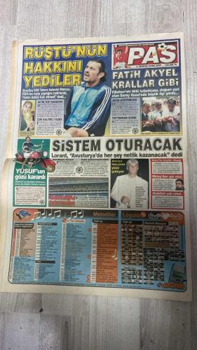 PAS SPOR GAZETESİ - 05 TEMMUZ 2002 - MİLLİLER MECLİS'TE - TARİH BÖYLE COŞKU GÖRMEDİ - ERKAN'DAN ÖDEME SIKINTISI - NOUMA'DAN MÜJDE - LORANT: RAPAIÇ KALSIN - FENER YILDIZLARIYLA UÇACAK - ÖNCE ALMEYDA SONRA SILVA - REAL SOCIEDAD NİHAT'IN PEŞİNDE - AYBABA BOMBALADI - GAKKOŞLAR TEKRAR TOP BAŞI YAPTI - TOFAŞ KEMALPAŞA MAÇINA HAZIR - ADIYAMAN YENİ SEZONA UMUTLU - GURBETÇİLER REKOR KIRIYOR - PLAJIN SULTANLARI ÇEYREK FİNALDE - SCHUMACHER COŞTU BİR KERE - EMRE SAHNE ALIYOR - WIMBLEDON'DA YENİ KRAL HEWITT - BLATTER COLLINA'YI GÖREVLENDİRDİ - JAPONYA ZICO İLE EL SIKIŞTI -  BÜLENT KORKMAZ - HASAN ŞAŞ - ALPAY - İLHAN MANSIZ - ERKAN - PASCAL NOUMA - SİNAN ENGİN - WERNER LORANT - RAPAİÇ - ALMEYDA - SILVA - NİHAT - REAL SOCIEDAD - SAMET AYBABA - GİRAY BULAK - TOFAŞ - NÖYFEL BOZDOĞAN - SCHUMACHER - EMRE - LEYTON HEWITT - BLATTER - COLLINA - ZICO - BAHAR URCU - TUNCAY KARATAŞ - VOLKAN - ÇETİN - MUHAMMET - NASİR BELCİ - TETTEH - FUAT YAMAN - CEM ÇITAK - MENDERES EYÜPOĞLU - MUHAMMET KÖSEOĞLU - NECATİ TUZCU