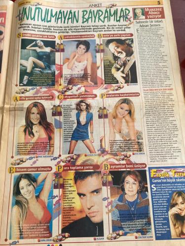 FISILTI MAGAZİN GAZETESİ - DOĞUM GÜNÜ HEDİYESİ (TURKİSH - NEWSPAPER) - 10-16 KASIM 2004 - TAM TAKIM 24 SAYFADIR - Burcu Kara Posteri-Şebnem Özüzcan-Müjgan Hanım-Sinem-Naz Elmas-Derya Tuna-Asena-İbrahim Tatlıses-Bediz Doğan-İdo-Gökhan Özen-Eyüp Kanat-Ajda Pekkan-Müslüm Baba-Dilek Hanif-Cansu Dere-Derya Baykal-Sinem Öztufan-Barış Akarsu-Yeliz Yeşilmen-Selami Şahin-Beyhan Botur-Adile Naşit-Emel Sayın-Tuğçe Kazaz-Perihan Savaş-Şafak Sezer-Mustafa Topaloğlu-Gülben Ergen-Birsel Fisılıtı-Cem Yılmaz-Aykut Işıklar-Mustafa Sandal-Tarkan-Pakize Suda-Nurseli Yeşilçay-Melekler Adası-Kıraç-Erkin Koray-Ferdifün Özdemir-Rafet El Roman-Ege-Nükhet Duru-Gülden Avuç-Muazzez Abacı-Adnan Şenses-Deniz Akkaya-İpek Tuzcuoğlu-Kayahan-Aysun Kayacı-Ece Erken-Esra Eron-Alişan-Çolpan İlhan-Gamze Özçelik-Naz Elmas-Şebnem Özuzcan-Özcan Deniz-Havin-Tülin Örsekli-Asmalı Konak-Burcu Kara