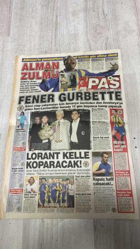 PAS SPOR GAZETESİ - 11 TEMMUZ 2002 - SÜPER LİG 15. SIRADA - GALLIANI, İTALYA'NIN İLHAN CAVCAV'I OLDU - FERDINAND, TERRY'NİN GELİŞİNE SEVİNİYOR - HINGIS'IN ACI VEDASI - SCHUMACHER: IRVINE BENİ HİÇ ÇEKEMEDİ - YÜREK OLDUK - 