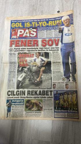 PAS SPOR GAZETESİ - 14 TEMMUZ 2002 - GOL IS-TI-YO-RUM  - SPOR HERGON BU GAZETEDE  - UYUM SAĞLADILAR  - ŞUT ÇEKİN EMRİ  - YAKIN TAKİP  - AMADORANT  - RÜYA TAKIM  - FENERİUM AVUSTURYA'DA  - DEREAĞZI'NA YENİ KOŞU PİSTİ  - İLETİŞİMDE SORUN YOK  - ÇILGIN REKABET  - AVRUPA'YI UNUTMADI  - TRAUNSTEIN'LE OYNUYORLAR  - İTİRAZ ETMEDİLER  - BÜYÜK GÜN  - REVİVO TERK ETTİ  - RAKİP BOTAFOGO  - ÇOK KONUŞULUR  - BU AÇILIŞ ÇOK KONUŞULACAK  - RAPAİÇ'E YOĞUN TEDAVİ  - OGÜN'ÜN FAVORİSİ YUSUF  - HEDEFLERİ G.SARAY  - SAMBACILAR GEZİDEN DÜŞTÜ  - RAPOR YARIN SUNULACAK  - BEŞİKTAŞ BUGÜN GELİYOR  - HOŞGELDİN YASİN  - NİHAYET KENDİNİ BULDU  - GENÇLER KAFA KARIŞTIRDI  - KABUK DEĞİŞTİRDİ  - TERİM'İN BÜYÜSÜ  - YABANCILARI ŞAŞIRTI  -  LORANT  - RÜŞTÜ  - FATİH  - MUS  - SİFE KIRAN  - LİBOC  - SERHAT  - OKTAY  - REVİVO  - MUSTAFA DOĞAN  - WASHINGTON  - KEMAL DİNÇER  - RAPAİÇ  - OGÜN  - YUSUF  - PANCU  - SALİH YILDIRIM  - YASİN  - TERİM  - SAR  - MONDRAGON  - PINTO  - KAAN DOBRA  - ZAGO  - ALİ EREN  - SİNAN ENGİN