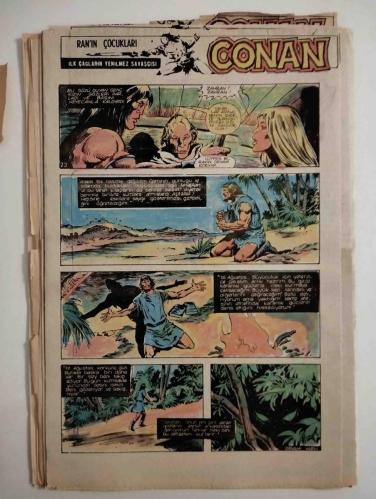 GAZETEDEN KESİLMİŞ ÇİZGİ ROMAN; CONAN 