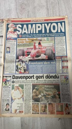 PAS SPOR GAZETESİ - 22 TEMMUZ 2002 - DEVRAN TATİLDE AK TRABZON'DA - EFSANE, FENER MAÇINDA HAZIR - FEDERASYON, ELAZIĞ'A 