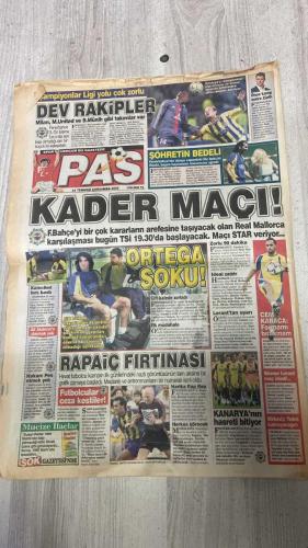 PAS SPOR GAZETESİ - 24 TEMMUZ 2002 - ARJANTİNLİ İDMANI YARIDA BIRAKTI ESKİ BAŞKANA GÖRE GOLCÜ ŞART - EYVAH! - ORTEGA - FENERBAHÇE FENER'İ DEVLER R. MALLORCA BEKLİYOR - SÜREN UYARDI - GRASSHOPPERS KORKTU KAÇTI! GİTMİYORUZ - FENER'İN İSRAİLLİ SÜPER STARI HAIM REVIVO ANLAMLI MESAJLAR VERDİ - YILDIZLAR GECELERİ GÖRÜNÜR - MÜTHİŞ AÇIKLAMALAR 11'DE - PASCAL NOUMA'NIN MÜJDESİ - YÖNETİCİ KIVANÇ OKTAY 