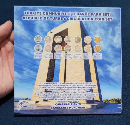 Türkiye Cumhuriyeti Tedavül Para Seti 1915 Çanakkale Köprüsü