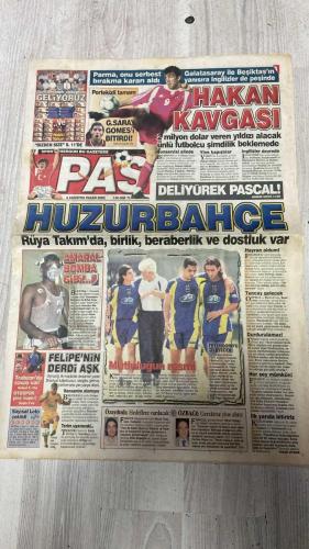 PAS SPOR GAZETESİ - 04 AĞUSTOS 2002 - PORTEKİZLİ TAMAM - G.SARAY GOMES'İ BİTİREDİ! - HERGUN BU GAZETEDE - PAS - HAKAN KAVGASI - GALATASARAY İLE BEŞİKTAŞ'IN YANISIRA İNGİLİZLER DE PEŞİNDE - 2 MİLYON DOLAR VEREN YILDIZI ALACAK ÜNLÜ FUTBOLCU ŞİMDİLİK BEKLEMEDE - BONSERVİSİ ELİNDE YİNE KAPIŞTILAR İNGİLİZLER DEVREDE - DELİYÜREK PASCAL! - HABERİ SAYFA 120E - HUZURBAНСЕ - RÜYA TAKIM'DA, BİRLİK, BERABERLİK VE DOSTLUK VAR - TRABZON'DA SAVAŞ VAR! - HABED S. 4'TE - OTOSPOR YİNE SÜPER! - SAYFA P'DA - SAYISAL LOTO ÇEKİLDİ - SAYISAL L29 - AMARAL BOMBA GİBİ - FELİPE'NİN DERDİ AŞK - HAKKI YALÇIN - HAKAN ŞÜKÜR - GOMES - FATİH TERİM - AMARAL - AYHAN ÖNTÜR - FELİPE - LORANT - ARIEL ORTEGA - NAİM REVİVO - TUNCAY - WASHINGTON - İSMAİL UYGUR - CEM DALMAZ - TAMAM SEZER - HASAN ŞAŞ - YUSUF - NUNO GOMES - CHİESA - ABDULARI - MİRKOVİC - SİMAN - SERHAT - WASHİGOL - CEYHUN - RÜŞTÜ - AZİZ ÜSTEL - PERRO - ARFİ - DURO - AYHAN - CMİT KARAN - İBRAHİM TATLISES - DOĞAN - MİTHAT - SERTAN - ÖZKAN SÜMER - BUSHİ