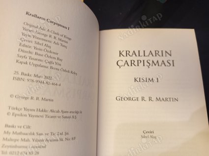 Kralların Çarpışması I-II / Buz ve Ateşin Şarkısı 2 (2 Kitap Takım)
