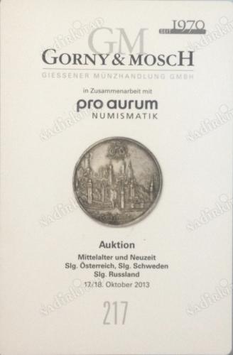 Gorny & Mosch. Giessener Münzhandlung. Auktion (Lot 14 adet)