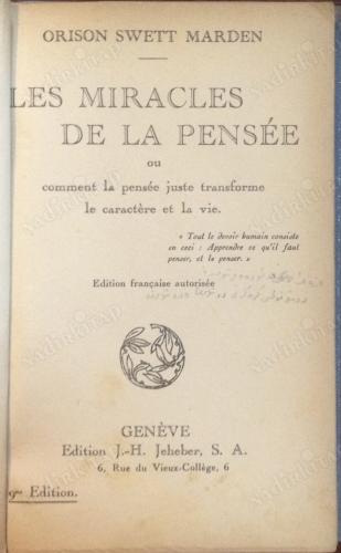 Les Miracles De La Pensee