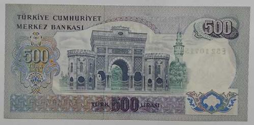 6 EMİSYON 500 LİRA SERİ E52 107154 ÇÇT