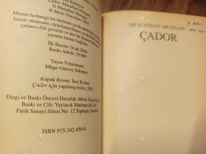 Çador (1. Baskı)