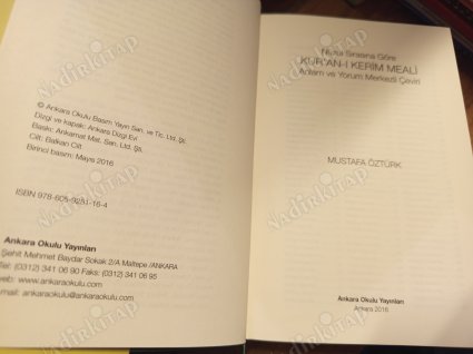 Nüzul Sırasına Göre Kuranı Kerim Meali - Anlam Ve Yorum Merkezli Çeviri (Ciltli, Şömizli)
