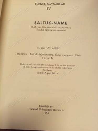 Sources of Oriental Languages and Literatures 4: Saltuk-nâme - The Legend of Sarı Saltuk. Collected from Oral Tradition by Ebû'l-Hayr Rûmî Part 7