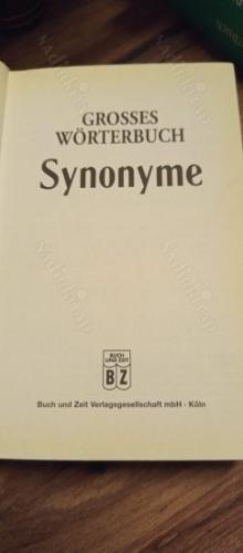 Grobes Wörterbuch Synonyme - über 100.00 Angaben (Almanca Büyük Eş Anlamlılar Sözlüğü)