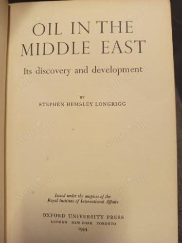 Oil in the Middle East - Its Discovery and Development (Orta Doğu'da Petrol - Keşfi ve Gelişimi)