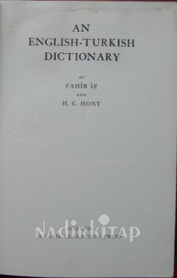 An English-Turkish Dictionary