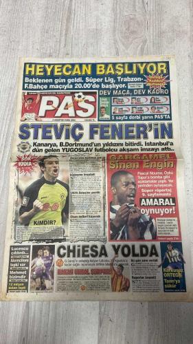 PAS SPOR GAZETESİ - 09 AĞUSTOS 2002 - HEYECAN BAŞLIYOR - DEV MACA, DEV KADRO - STEVIC FENER'İN - SARAN'DAN KURTULUS YOK - UEFA LİSTESİNE YAZILDI - OKAN DEFTERİ KAPANDI - PASCAL NOUMA, ÖYKÜ TOPAL'A BOMBA GİBİ AÇIKLAMALAR YAPTI - LUCESCU ÇILDIRDI - ALEMCİLERE TEPKİ VAR - MEHMET BİZİMDİR - 12 MİLYON DOLARI TEPTİ - CHIESA AMARAL OYNUYOR - FIAKAN UNSAL SURPRIZI - RAPORLAR ÖNEMLİ - KORKUSUZ ORTEGA TANRI'YA ŞÜKÜR - FELİPE KOŞMAZSA FORMA GİYEMEZ - EROL ERSOY'LA 518 GÜN SONRA YENİDEN - MÜFTÜOGLU - BÖRYNIO - ZAFER - SERDAR - HUSEYIN - STEVIC - SADRİİİN - SARAN - YILDIRIM - OKAN - ALİ AKDENİZ - OKTAY - SİNAN ENGİN - PASCAL NOUMA - ÖYKÜ TOPAL - LUCESCU - MEHMET - CHIESA - AMARAL - FIAKAN UNSAL - HAKAN - LUCE - TÜMER - ALİ CANSUN - DÜREN - İLHAN - BATISTA - ENGİN - SERKAN - CANAYDIN - TERIM - İMPARATOR - BÜLENT - NEJAT BİYEDİÇ - MURAT - AHMET - ELVİR BALİÇ - ERGÜN - VICTORIA - CEYHAN - HASAN - MONDI - ŞAHABEDDİN YAVUZER - CEMAL AYDIN - DENİZ - ŞENOL - MURAT DUMAN - SAHABUDDİN - ÜNAL KARAMAN
